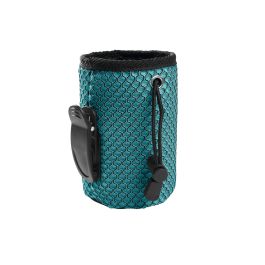 Hunter Portapremios Hilo Basic Turquesa para Entrenamiento Perros 14x10x8cm con Clip Cinturón y Cierre Cordón Malla 3D