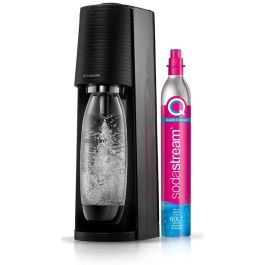 SodaStream Terra, Máquina para Hacer Agua con Gas, Negro, Incluye Botella 1L y Cargador de CO2 60L