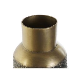 DKD Home Decor Jarron Moderno Gris Oscuro Dorado Metal 25 x 56.5 x 25 cm