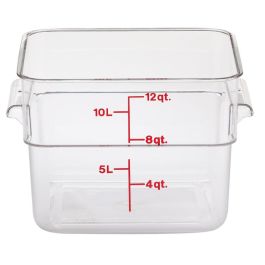 CAMBRO - 12SFSCW-135 - Recipiente cuadrado 11,4 L - 25,6 x 31 x 21 cm - Transparente (Tapa no incluida) Precio: 36.68999994. SKU: B18KZAQJNC
