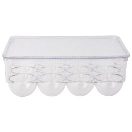 Cook Concept Huevera Nevera para 12 Huevos Transparente con Tapa 22,5x16 cm