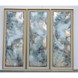 DKD Home Decor Cuadro Moderno Azul Blanco Abstracto 5 x 140 x 53.5 cm (3 Unidades) Precio: 205.50000031. SKU: B159DYH2NQ