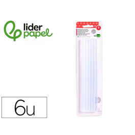 Liderpapel Barra Termofusible Silicona 11mm x 200mm Blister 6 Unidades Uso Bricolaje Pistola Cola Precio: 2.78999985. SKU: B15NAT4P58