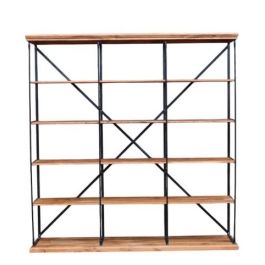 DKD Home Decor Estantería Loft Negra y Natural de Sheesham y Metal, 220x213x43 cm con 4 Estantes, Desmontable Precio: 684.79000029. SKU: B1FSXRNRM8