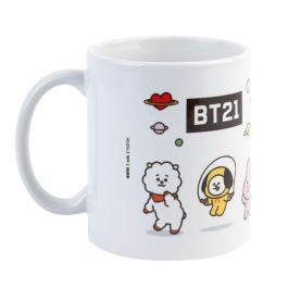 ERIK Taza Universtar BT21 330ml Cerámica Apta Microondas y Lavavajillas