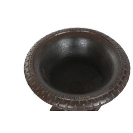 Jarrón Home ESPRIT Marrón Hierro 45 x 45 x 40 cm Jarrón Home ESPRIT Marrón Hierro 45 x 45 x 40 cm