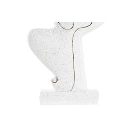 DKD Home Decor Figura Urban de Resina Cara Abstracta, Blanco y Terracota, 27x15.5x6 cm (4 Unidades Surtidas)