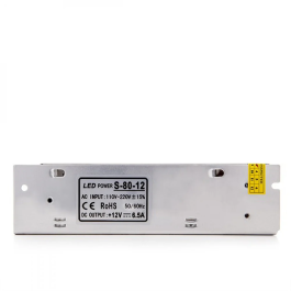 Transformador LED 230VAC/12VDC 80W 6.5A IP20 Fuente de Alimentación para LEDs