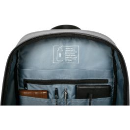 Targus Mochila Sagano Unisex para Portátil 15.6" Negro Gris, Material RPET Reciclado, con Múltiples Bolsillos y Protector de Lluvia