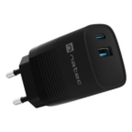 NATEC NUC-2141 Cargador de Dispositivo Móvil Universal USB-C Carga Rápida Interior Negro con Protección Contra Sobrecarga