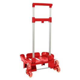 Safta Carro Portamochilas Plegable Triple Rueda Trolley Rojo 32x88x23,5 cm