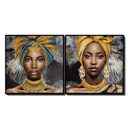 DKD Home Decor Cuadro Colonial Negro Dorado 80 x 80 x 3.5 cm (2 Unidades) Precio: 93.49999967. SKU: B1HGKGGAHY