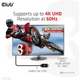 Club3D Cable HDMI 2.0 RedMere 4K60Hz UHD 10m Macho/Macho, 3D 18 Gbit/s para Vídeo y Sonido