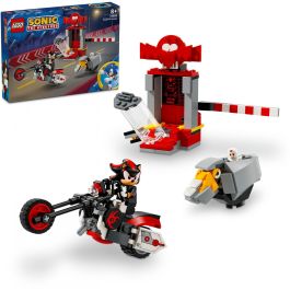 LEGO 76995 Huida de Shadow The Hedgehog Sonic - Set de Juguetes con Cámara de Estasis, RhinoBot y Moto, ideal para Niños +8 Años