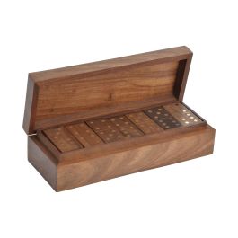 Juego Colonial DKD Home Decor Marron Dorado 7.5 x 5 x 20 cm Set de 2