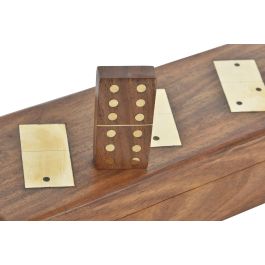 Juego Colonial DKD Home Decor Marron Dorado 7.5 x 5 x 20 cm Set de 2