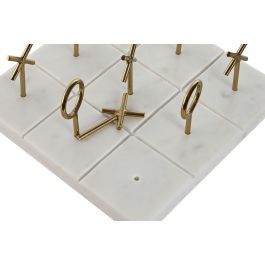 Juego Moderno DKD Home Decor Blanco Dorado 18 x 2 x 18 cm