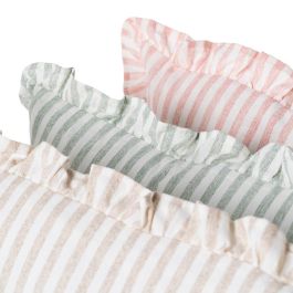 Cojín Rayas Beige Algodón 50 X 30 cm