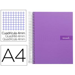 Cuaderno Espiral Liderpapel A4 Crafty Tapa Forrada 80H 90 gr Cuadro 4 mm Con Margen Color Violeta Precio: 4.3438997822. SKU: B1K3ZAT6KY