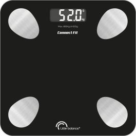 Little Balance 8685 Báscula Personal Kit Connect Fit Duo, Medidor Impedancia + Cuerda Conectada - 190kg/100g Negra