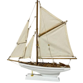 DKD Home Decor Barco Decorativo Mediterráneo de Madera, 39x41x6.5 cm, Blanco y Marrón, Desmontable Precio: 29.49999965. SKU: B1GSJFCL5Q