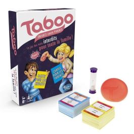 Hasbro Gaming Taboo Family Edition - Juego de mesa familiar para todas las edades, con tarjetas especiales para niños y padres (2 y 5 palabras prohibidas)