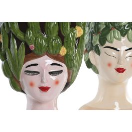 Macetero Tropical DKD Home Decor Verde 18 x 29 x 19 cm (4 Unidades) Macetero Tropical DKD Home Decor Verde 18 x 29 x 19 cm (4 Unidades)