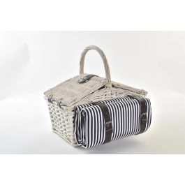 Cesta Picnic DKD Home Decor Blanco Azul 40 x 42 x 40 cm Set de 25 Cesta Picnic DKD Home Decor Blanco Azul 40 x 42 x 40 cm Set de 25