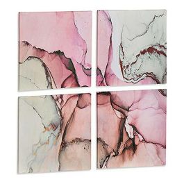 Lienzo 4 Piezas Marmol Rosa 35X35Cm Giftdecor (6 Unidades) Precio: 58.79000017. SKU: S3608710