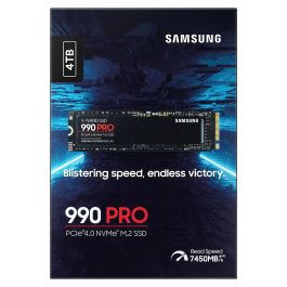 SAMSUNG 990 PRO SSD M.2 NVMe PCIe 4.0 x4 de 4TB para PC con Velocidad de Lectura de 7450 MB/s