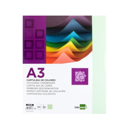 Liderpapel Cartulina A3 180g/m2 Verde Paquete 100 Hojas
