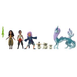 Mattel Hlx24 Mini Libro de Cuentos Disney Raya y el Último Dragón - Pack 7 Personajes Coleccionables: Muñeca Raya, Sisu y Figuras