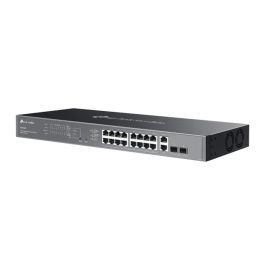 TP-Link Omada ES220GMP Switch Gestionado L2 Gigabit Ethernet 18 Puertos RJ-45 con PoE+ (250W) 2 Ranuras SFP Montaje en Rack Negro