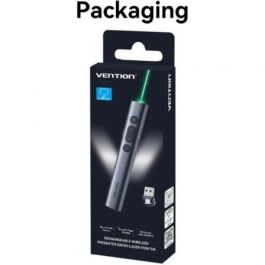 Vention KQJH0 - Presentador Inalámbrico Recargable con Puntero Láser Verde 2.4GHz/Bluetooth USB-C Gris