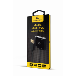 Gembird A-HDMIM-HDMIFVGAF-01 Adaptador Tarjeta de Interfaz de Video HDMI Macho a HDMI y VGA, Color Negro, Cable 0,15m Precio: 22.58999941. SKU: S5616541