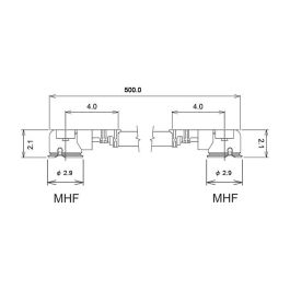 DeLOCK 89611 Cable Antena MHF I (I-PEX) a MHF I (I-PEX) 1.13 mm, 0.5 m / 50 cm, Negro, Dorado, 50 Ω