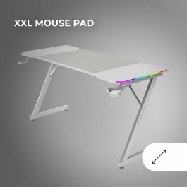 Mesa de Escritorio Gaming Mars Gaming ERGO Blanco 140 x 60 cm