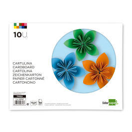 Liderpapel Bloc Trabajos Manuales Cartulina 240x315mm 10 Hojas Colores Surtidos Gramaje 180 g/m²