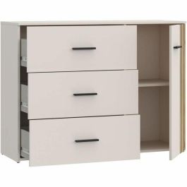 WAIKATO WKTK221RM902 Cómoda con 3 cajones y 1 puerta, Blanca, 119,9 x 41,3 x 89,7 cm