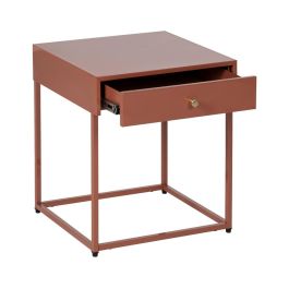 Mesita Terracota Acero 43 X 41 X 50 cm