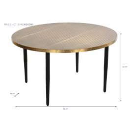DKD Home Decor Mesa Centro Glam, Colores Dorado y Negro, Materiales Madera y Metal, Dimensiones 85x85x45 cm DKD Home Decor Mesa Centro Glam, Colores Dorado y Negro, Materiales Madera y Metal, Dimensiones 85x85x45 cm