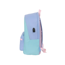 Mochila para Portátil y Tablet con Salida USB Munich Mellow Azul Rosa Celeste