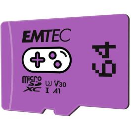 EMTEC m64GB UHS-I U3 V30 A1 Gaming Purple - Tarjeta de Memoria de 64GB para Juegos