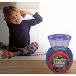 Lexibook Spider-Man Proyector Reloj Despertador con Función de Temporizador y Proyección de Araña en 3 Colores