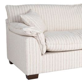 Sofá 4 Plazas Rayas Crema Tejido 282 X 101 X 71 cm