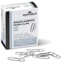 Durable 121025. Clips para Papel, Sujetapapeles de 32mm, Galvanizados, Plateados, Pack de 100 Unidades Precio: 11.68999997. SKU: B19K8A78HM
