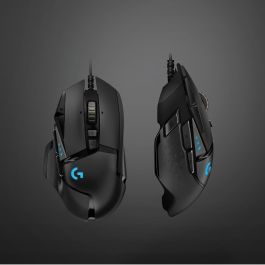 Logitech Ratón Gaming G502 Hero, Sensor HERO 25600 DPI, RGB LIGHTSYNC, Negro