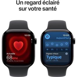 Apple MFC44ZRA Watch Series 11 GPS + Cellular - Caja de aluminio negro azabache de 46 mm - Correa deportiva negra M/L