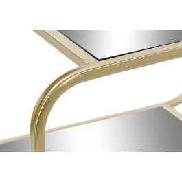 DKD Home Decor Mesa Centro Dorado Metal Espejo 120 x 60 x 45 cm