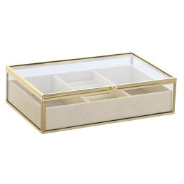 Joyero Moderno DKD Home Decor Dorado 13 x 5.5 x 21 cm Joyero Moderno DKD Home Decor Dorado 13 x 5.5 x 21 cm